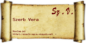 Szerb Vera névjegykártya